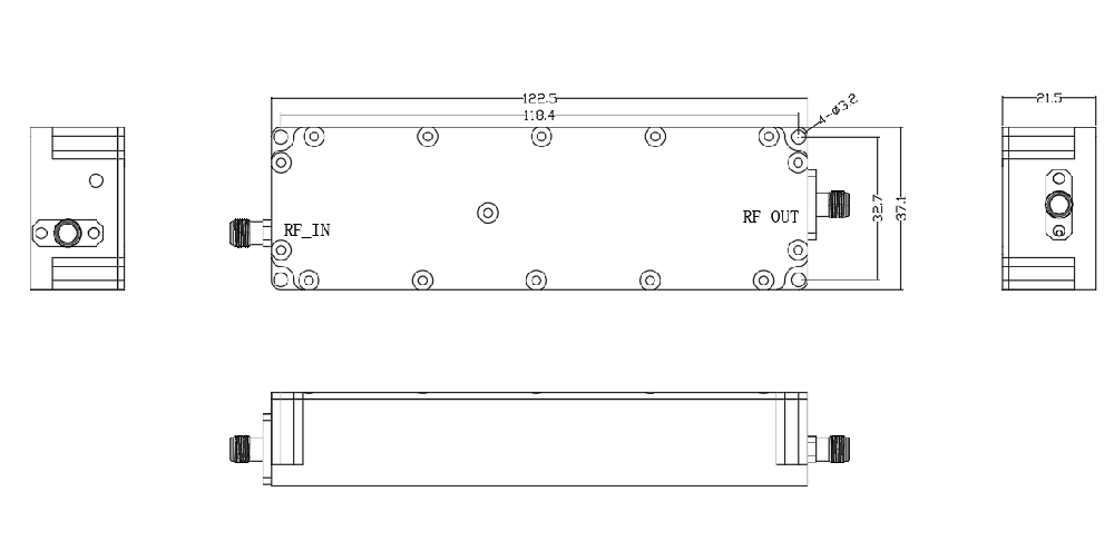 宽带功率放大器300-6000MHZ 15w